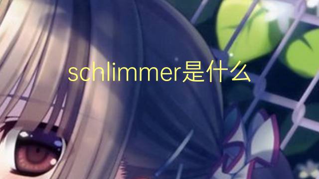 schlimmer是什么意思 schlimmer的中文翻译、读音、例句