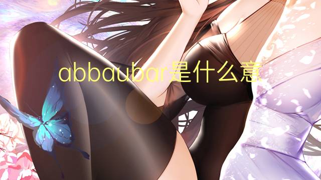 abbaubar是什么意思 abbaubar的中文翻译、读音、例句