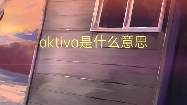 aktiva是什么意思 aktiva的中文翻译、读音、例句