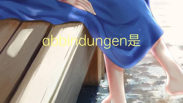 abbindungen是什么意思 abbindungen的中文翻译、读音、例句