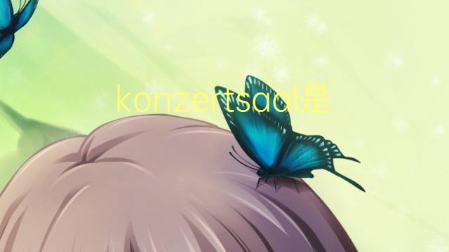 konzertsaal是什么意思 konzertsaal的中文翻译、读音、例句