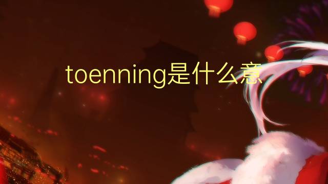 toenning是什么意思 toenning的中文翻译、读音、例句