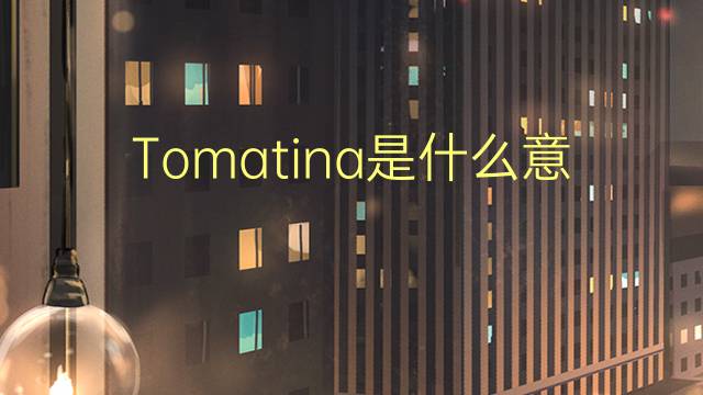 Tomatina是什么意思 Tomatina的读音、翻译、用法