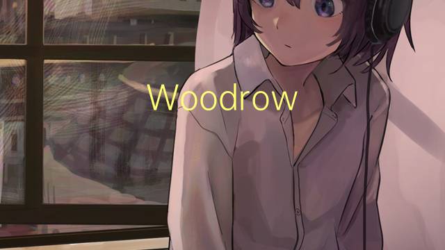 Woodrow Wilson是什么意思 Woodrow Wilson的读音、翻译、用法