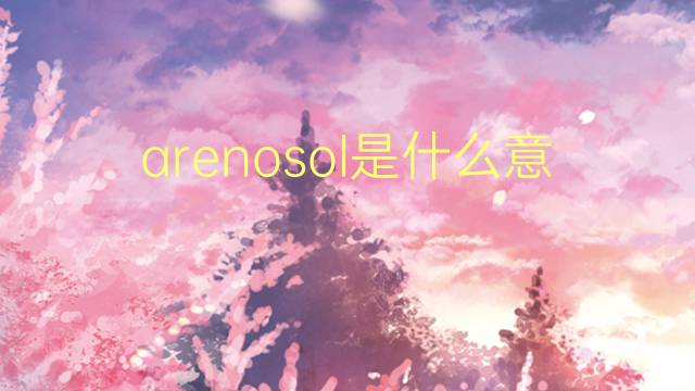 arenosol是什么意思 arenosol的读音、翻译、用法