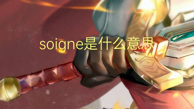 soigne是什么意思 soigne的读音、翻译、用法