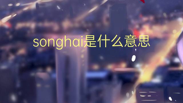 songhai是什么意思 songhai的读音、翻译、用法