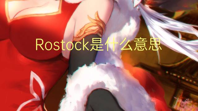 Rostock是什么意思 Rostock的读音、翻译、用法