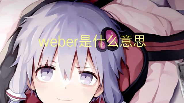 weber是什么意思 weber的读音、翻译、用法