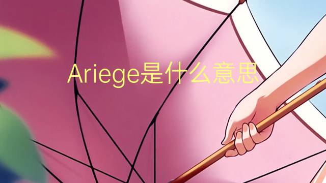 Ariege是什么意思 Ariege的读音、翻译、用法