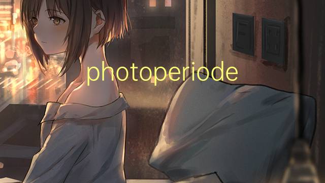 photoperiode是什么意思 photoperiode的读音、翻译、用法