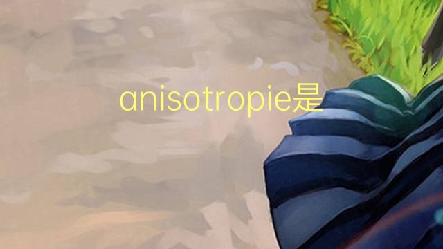 anisotropie是什么意思 anisotropie的读音、翻译、用法