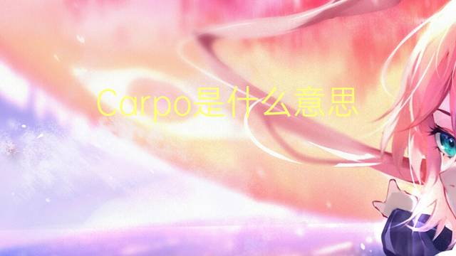 Carpo是什么意思 Carpo的读音、翻译、用法