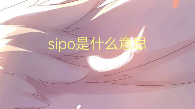 sipo是什么意思 sipo的读音、翻译、用法