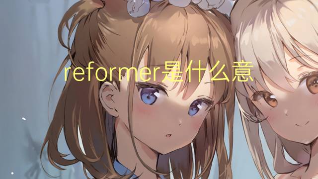 reformer是什么意思 reformer的读音、翻译、用法