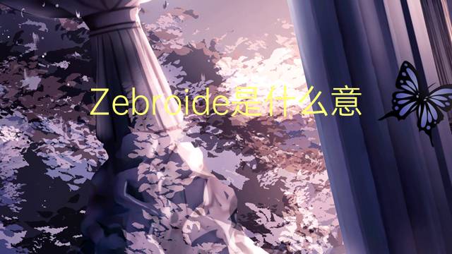 Zebroide是什么意思 Zebroide的读音、翻译、用法