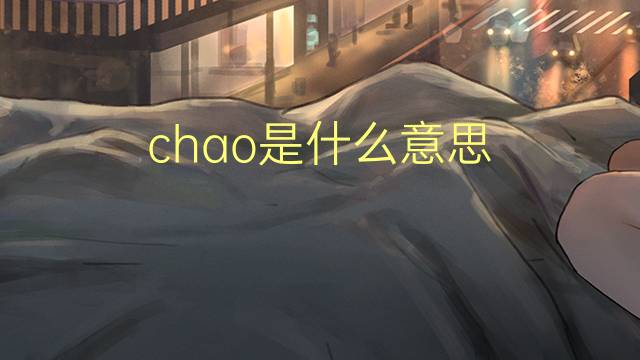 chao是什么意思 chao的读音、翻译、用法