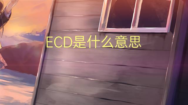 ECD是什么意思 ECD的读音、翻译、用法