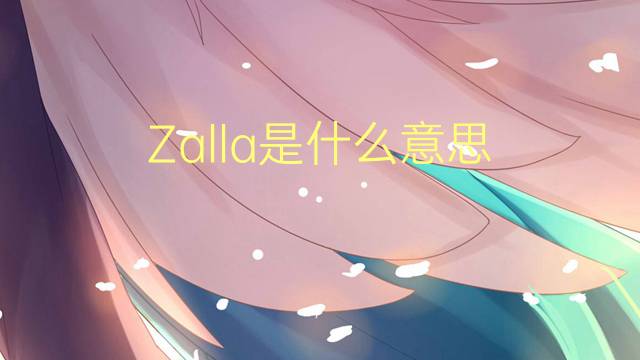 Zalla是什么意思 Zalla的读音、翻译、用法