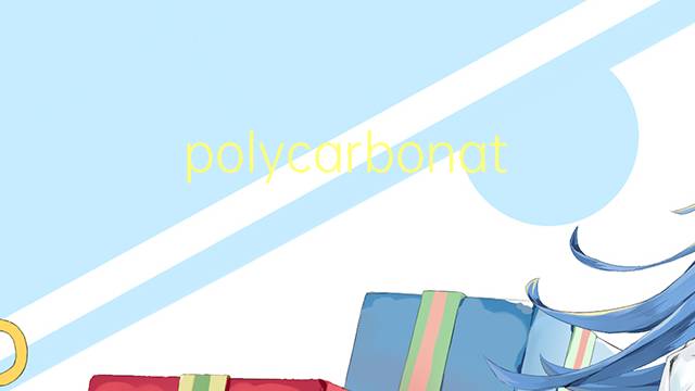 polycarbonate是什么意思 polycarbonate的读音、翻译、用法