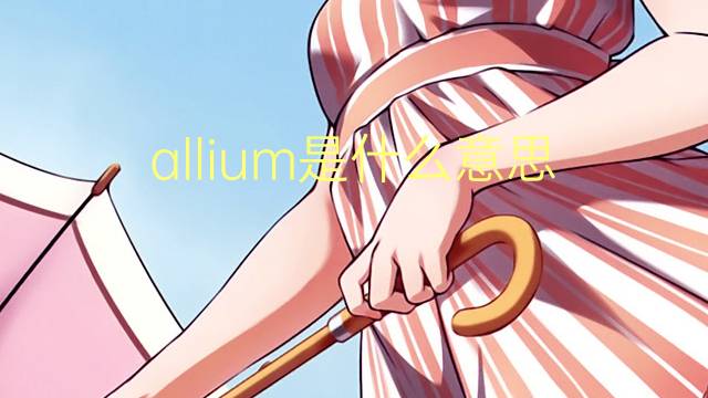 allium是什么意思 allium的读音、翻译、用法