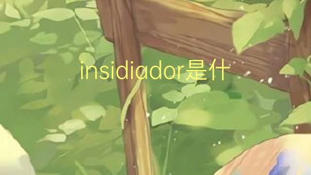 insidiador是什么意思 insidiador的读音、翻译、用法