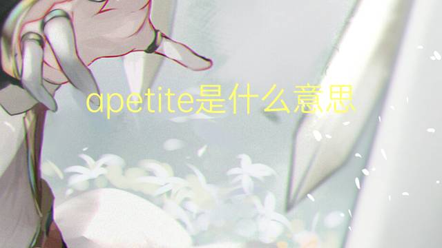 apetite是什么意思 apetite的读音、翻译、用法