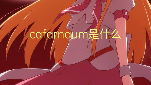 cafarnaum是什么意思 cafarnaum的读音、翻译、用法