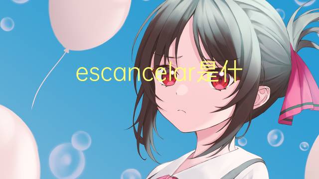 escancelar是什么意思 escancelar的读音、翻译、用法