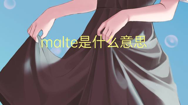 malte是什么意思 malte的读音、翻译、用法