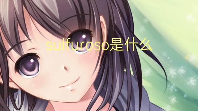 sulfuroso是什么意思 sulfuroso的读音、翻译、用法