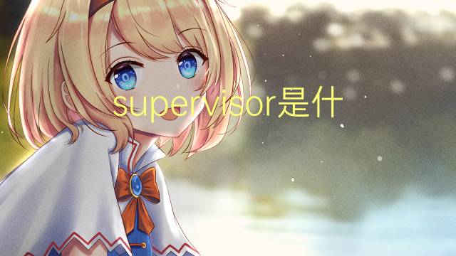 supervisor是什么意思 supervisor的读音、翻译、用法