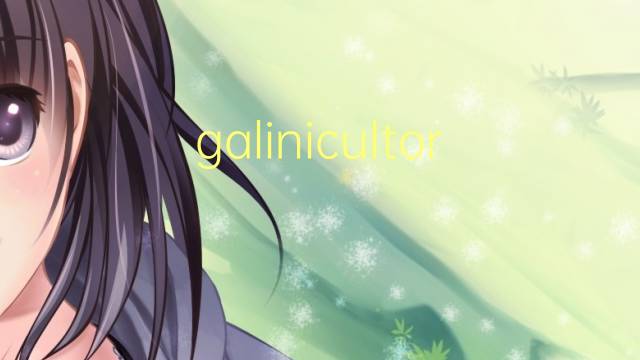 galinicultor是什么意思 galinicultor的读音、翻译、用法