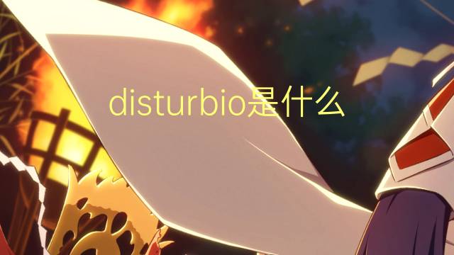 disturbio是什么意思 disturbio的读音、翻译、用法