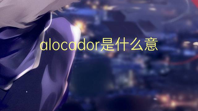 alocador是什么意思 alocador的读音、翻译、用法