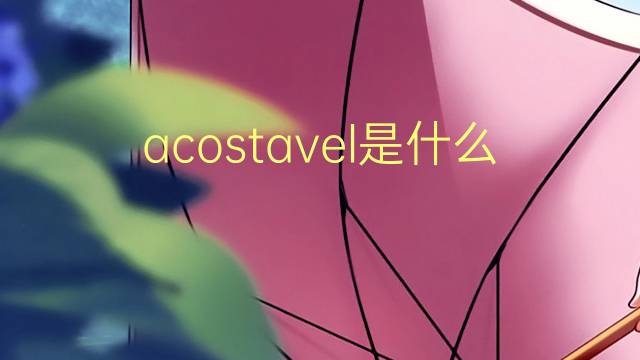 acostavel是什么意思 acostavel的读音、翻译、用法