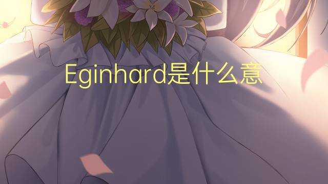 Eginhard是什么意思 Eginhard的读音、翻译、用法