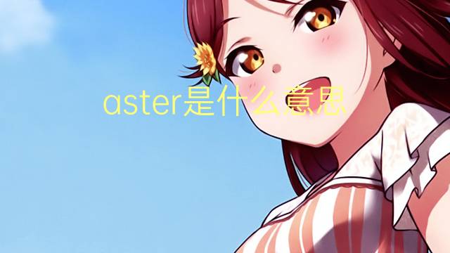 aster是什么意思 aster的读音、翻译、用法