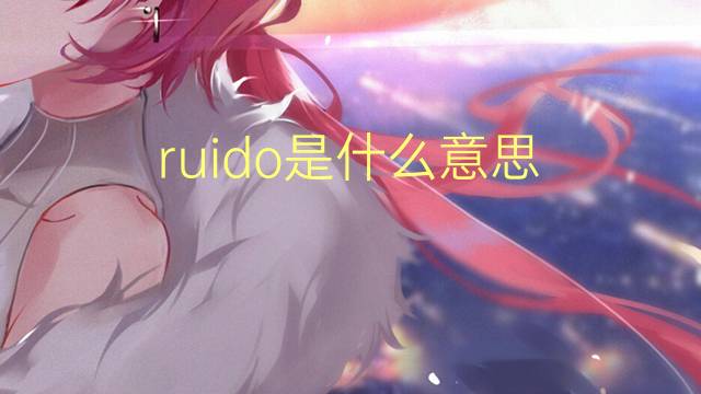 ruido是什么意思 ruido的读音、翻译、用法