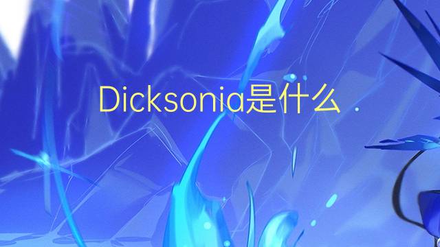 Dicksonia是什么意思 Dicksonia的读音、翻译、用法