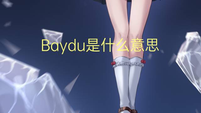 Baydu是什么意思 Baydu的读音、翻译、用法