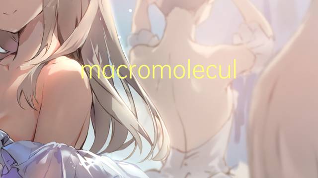 macromolecular是什么意思 macromolecular的读音、翻译、用法