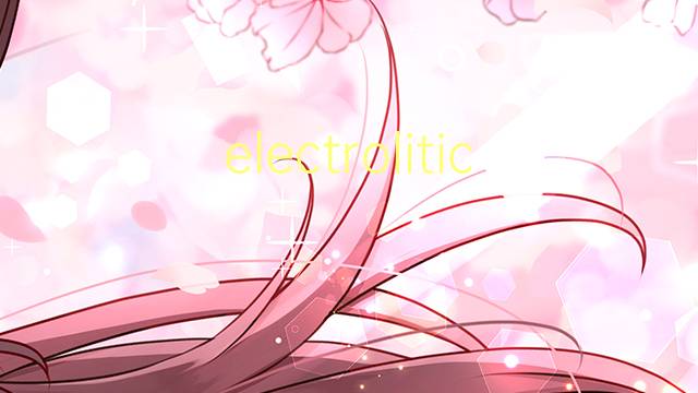 electrolitico是什么意思 electrolitico的读音、翻译、用法