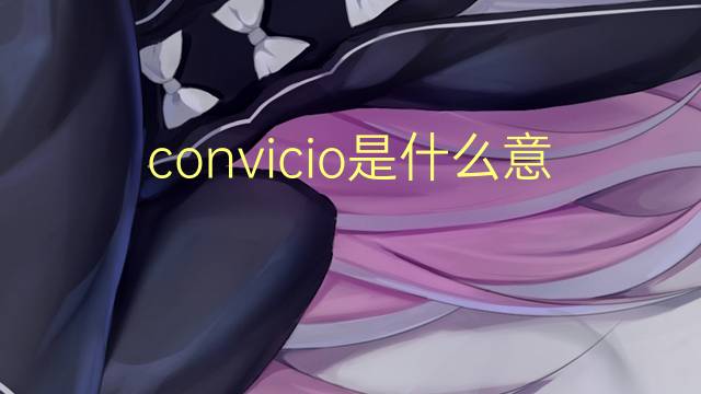 convicio是什么意思 convicio的读音、翻译、用法