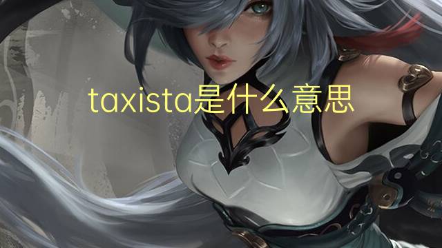 taxista是什么意思 taxista的读音、翻译、用法