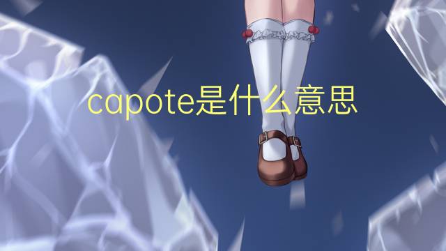 capote是什么意思 capote的读音、翻译、用法