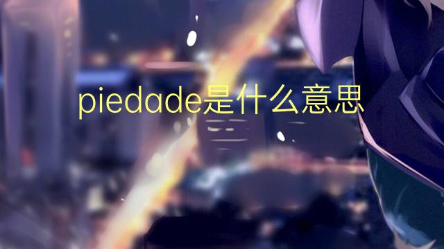 piedade是什么意思 piedade的读音、翻译、用法