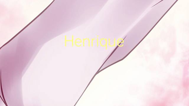 Henrique iii是什么意思 Henrique iii的读音、翻译、用法