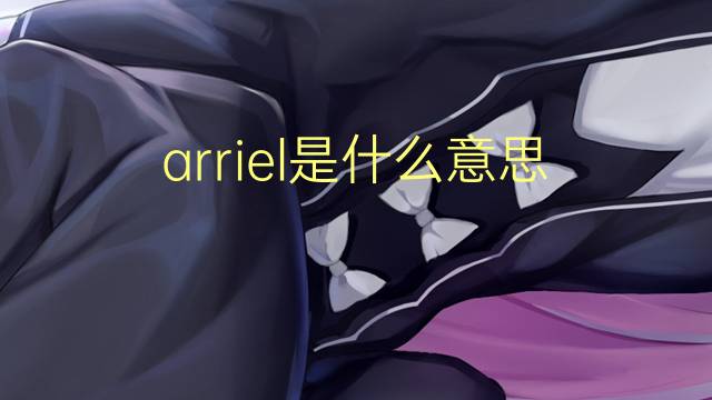 arriel是什么意思 arriel的读音、翻译、用法