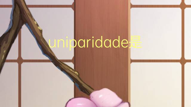 uniparidade是什么意思 uniparidade的读音、翻译、用法